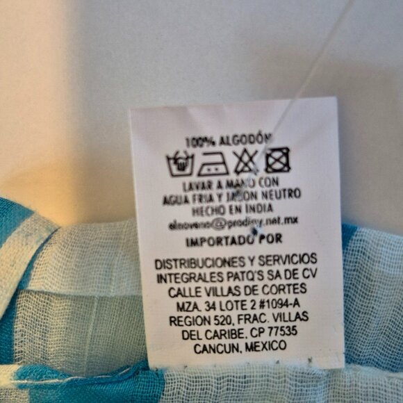 NWT  ISSIMO Destination Turquoise and White Wrap Scarf Sarong - Picture 7 of 10